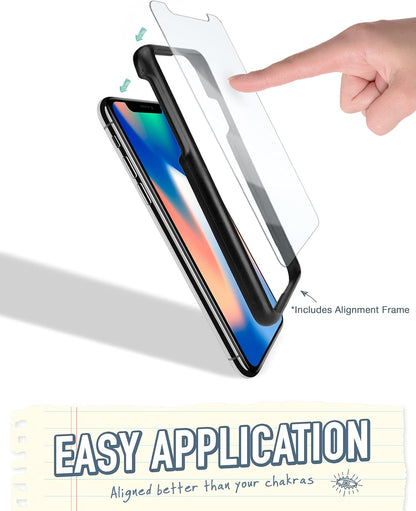 ® Iphone 8 Plus, 7 plus & 6 plus Screen Protector - 2-Pack Tempered Glass Screen Protectors - Tuff Sheet - 9H Easy Install Frame [Scratch Resistant] for Apple Iphone 8 Plus, 7 plus & 6 Plus
